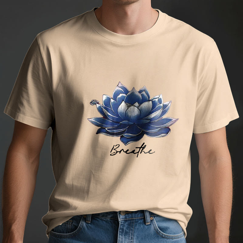 T-shirt spirituel Olivenorma « BREATHE » Lotus Yoga Apparel - image 3