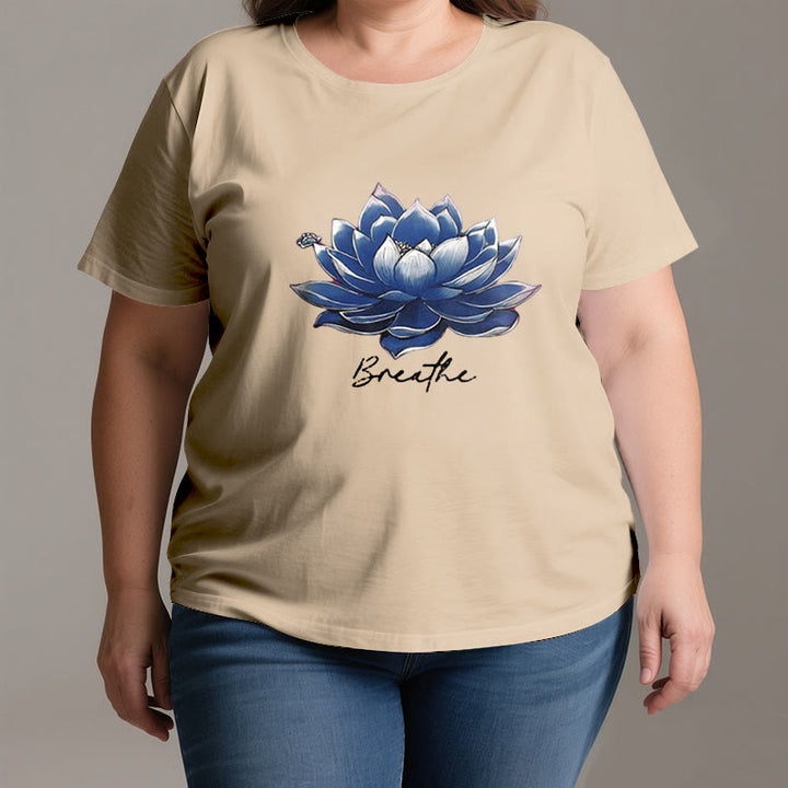 T-shirt spirituel Olivenorma « BREATHE » Lotus Yoga Apparel - image 2