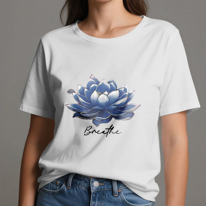 T-shirt spirituel Olivenorma « BREATHE » Lotus Yoga Apparel - image 6