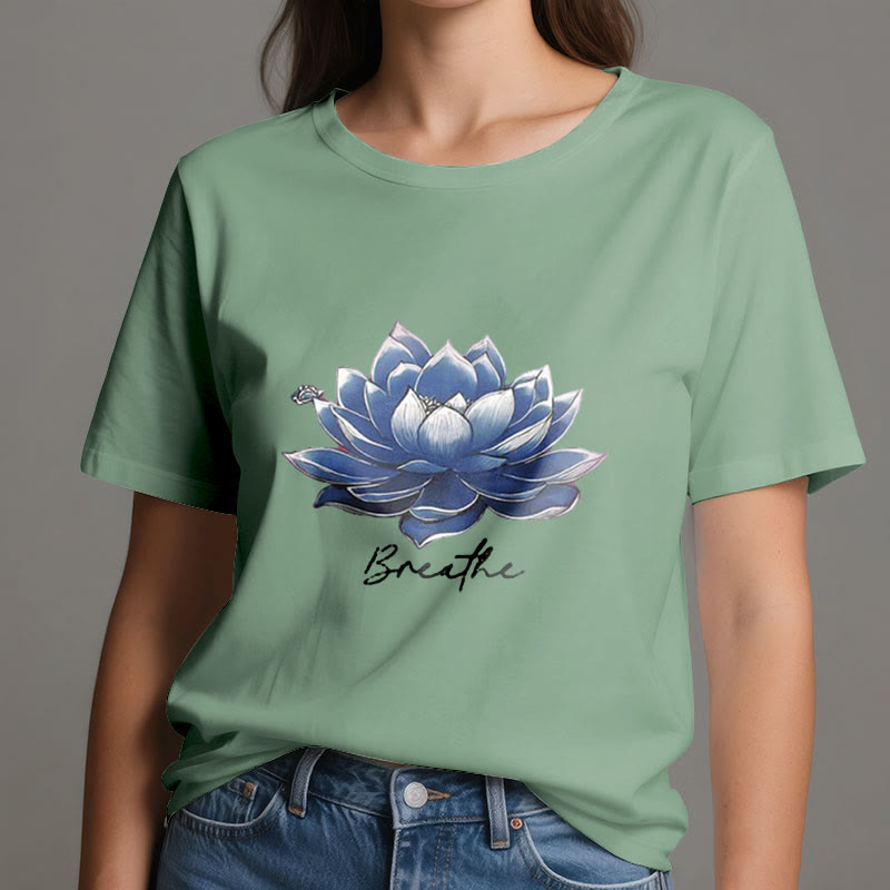 T-shirt spirituel Olivenorma « BREATHE » Lotus Yoga Apparel - image 18