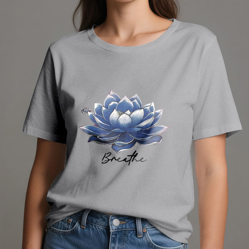 T-shirt spirituel Olivenorma « BREATHE » Lotus Yoga Apparel - image 10