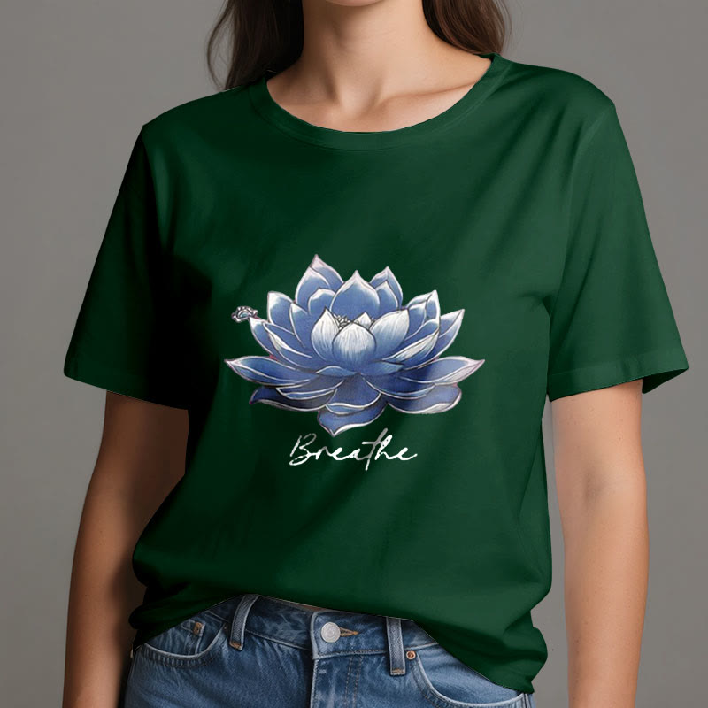 T-shirt spirituel Olivenorma « BREATHE » Lotus Yoga Apparel - image 21