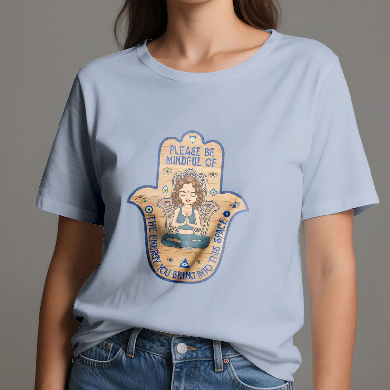 T-shirt Olivenorma avec la main de Hamsa, protection et méditation spirituelle - image 12