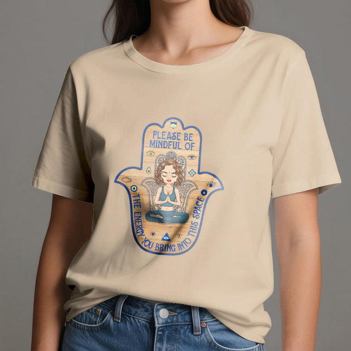 T-shirt Olivenorma avec la main de Hamsa, protection et méditation spirituelle - image 11