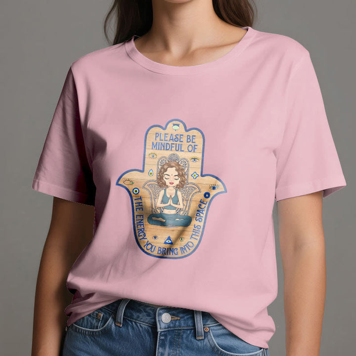 T-shirt Olivenorma avec la main de Hamsa, protection et méditation spirituelle - image 14