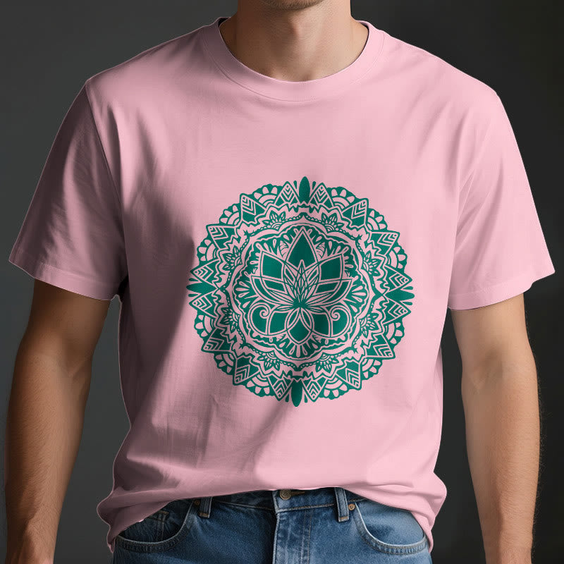 T-shirt imprimé lotus vert Olivenorma - image 13