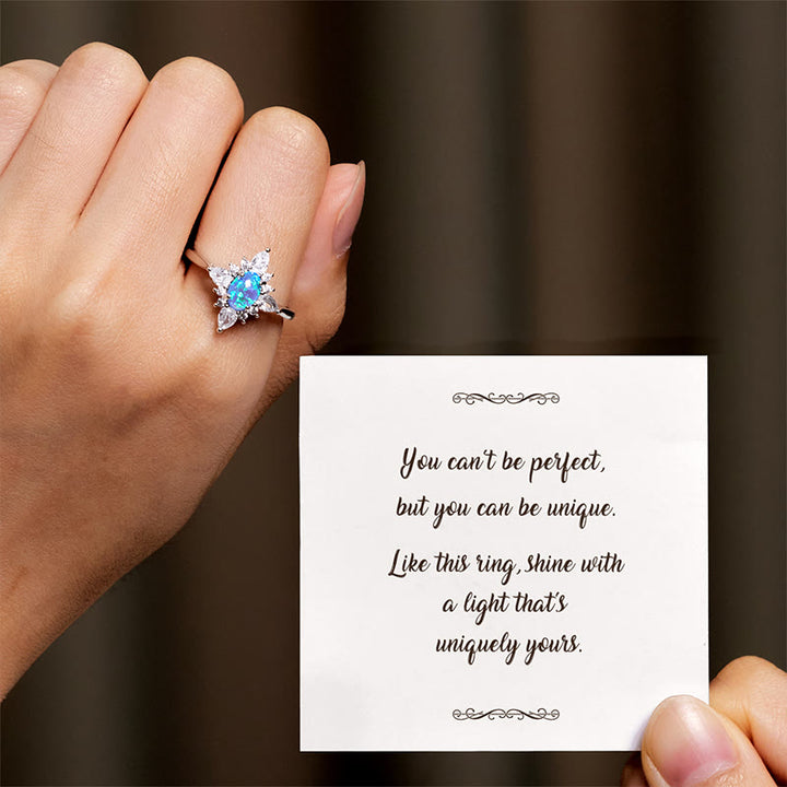 Bague étoile opale rayonnante Olivenorma « Uniquement vôtre »