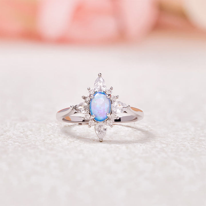 Bague étoile opale rayonnante Olivenorma « Uniquement vôtre »