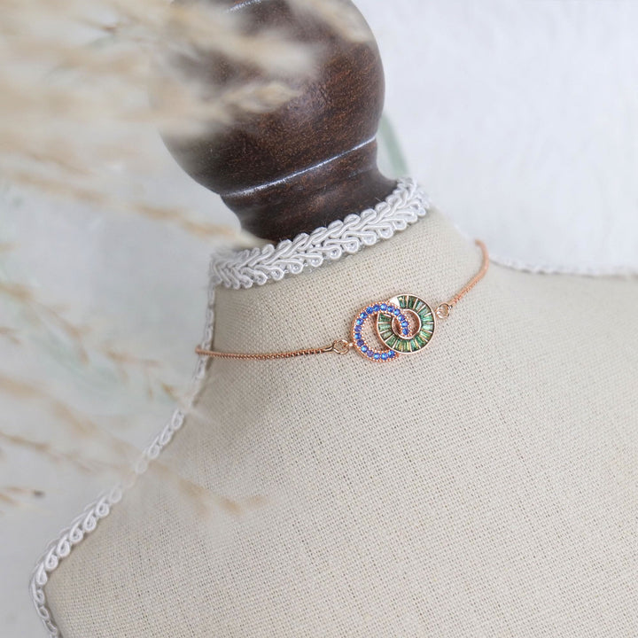 Bracelet et collier Olivenorma personnalisés avec pierres de naissance pour mère et fille - image 13