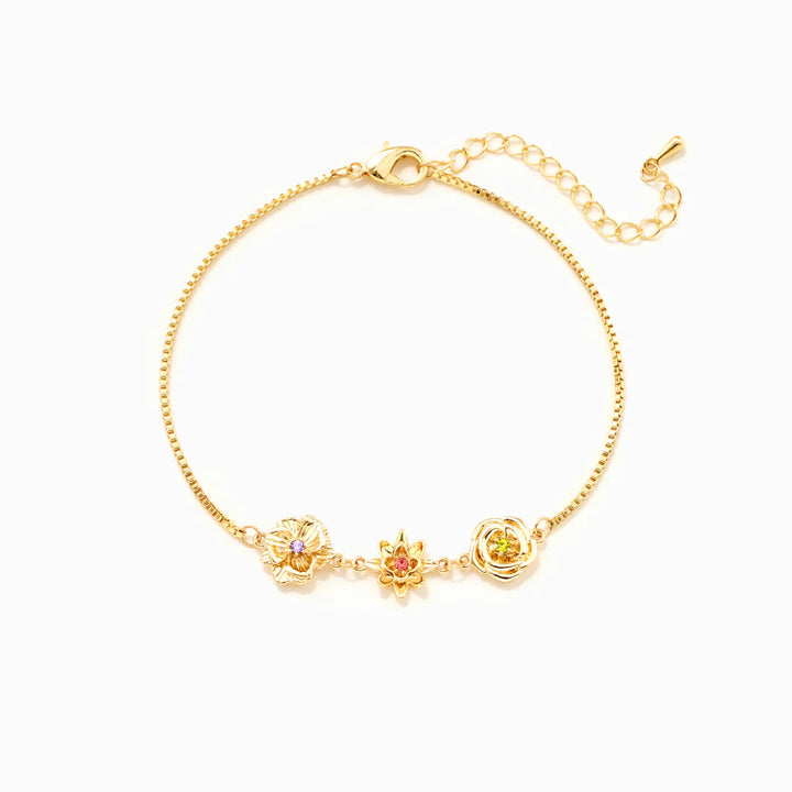 Bracelet de fleurs de naissance tridimensionnelles Olivenorma 1-7