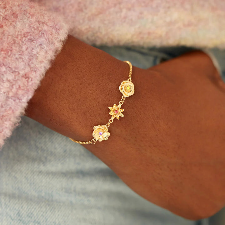 Bracelet de fleurs de naissance tridimensionnelles Olivenorma 1-7