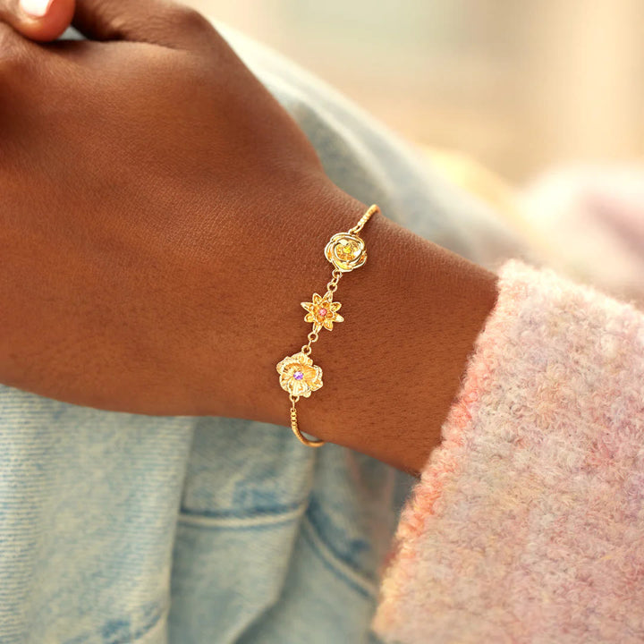 Bracelet de fleurs de naissance tridimensionnelles Olivenorma 1-7