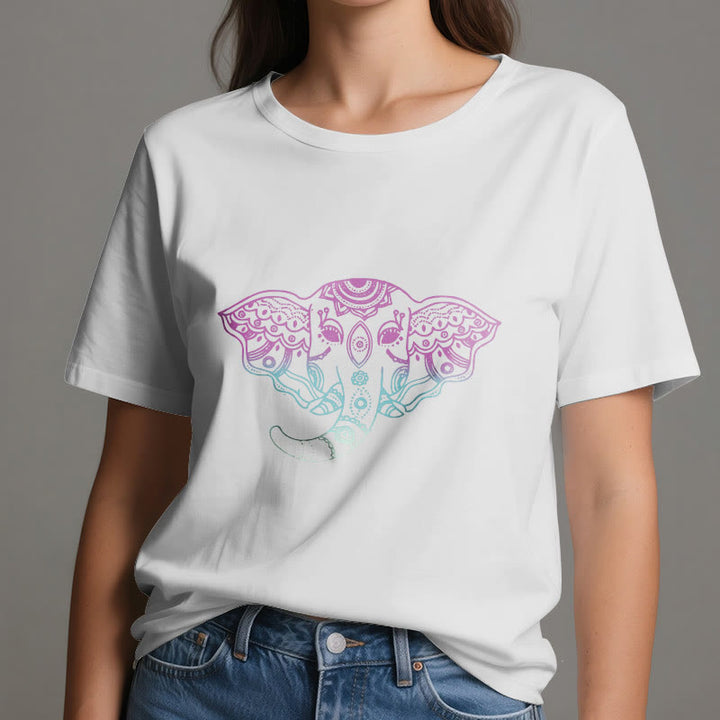 T-shirt en coton Olivenorma Mystic Elephant Mandala - image 1
