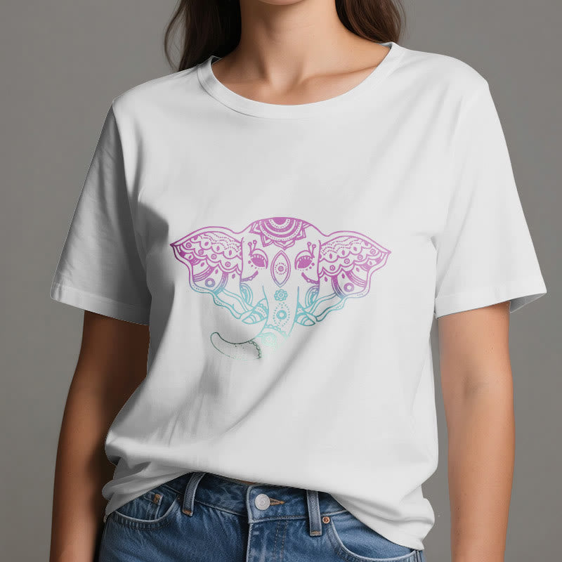 T-shirt en coton Olivenorma Mystic Elephant Mandala - image 1