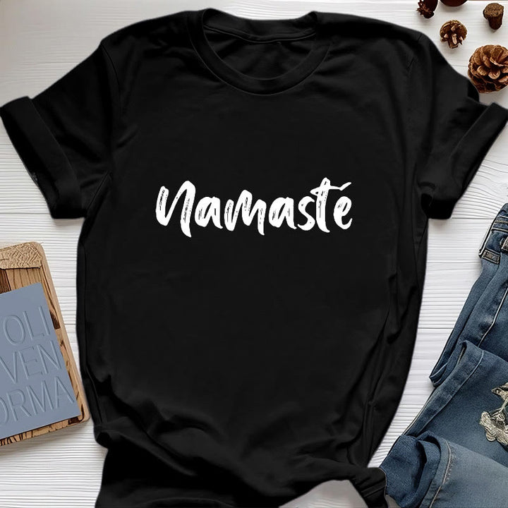 Olivenorma Namaste Yoga T-shirt unisexe Pilates - Noir - 2XL - image 6