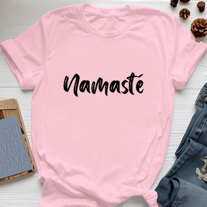 Olivenorma Namaste Yoga T-shirt unisexe Pilates - Rose - 2XL - image 14