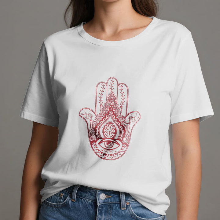 T-shirt en coton doux Hamsa Olivenorma