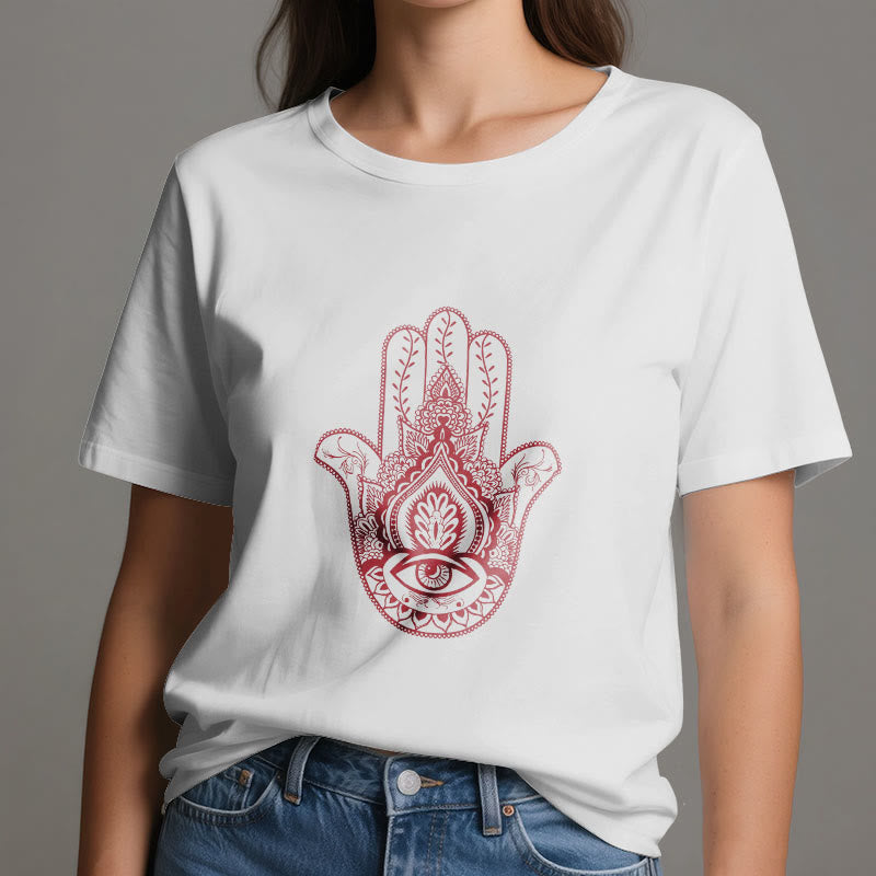T-shirt en coton doux Hamsa Olivenorma - image 1