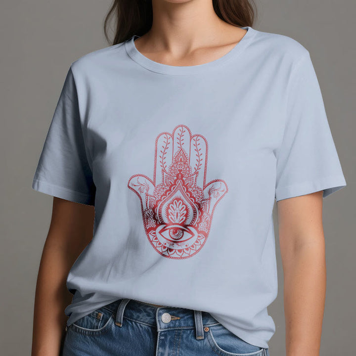 T-shirt en coton doux Hamsa Olivenorma - image 11
