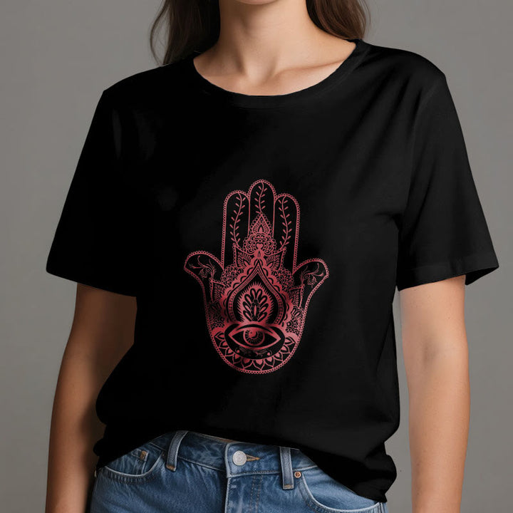 T-shirt en coton doux Hamsa Olivenorma - image 5