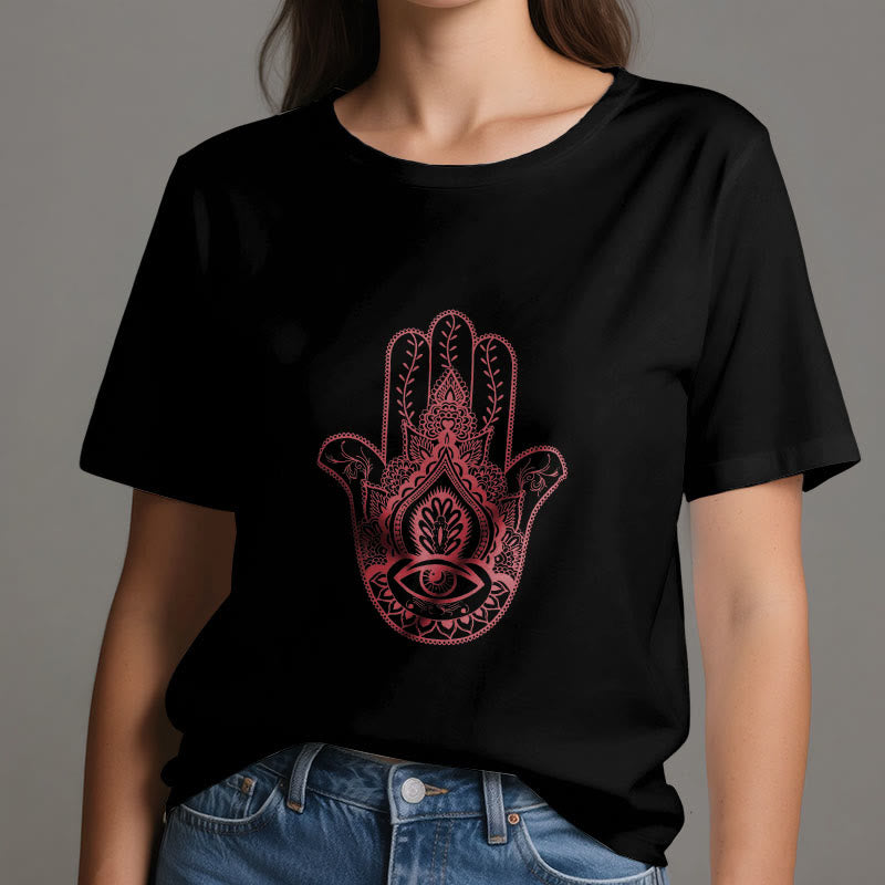 T-shirt en coton doux Hamsa Olivenorma