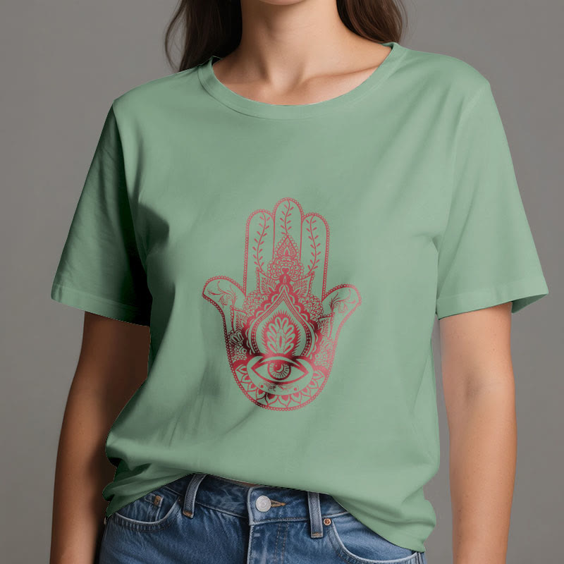 T-shirt en coton doux Hamsa Olivenorma