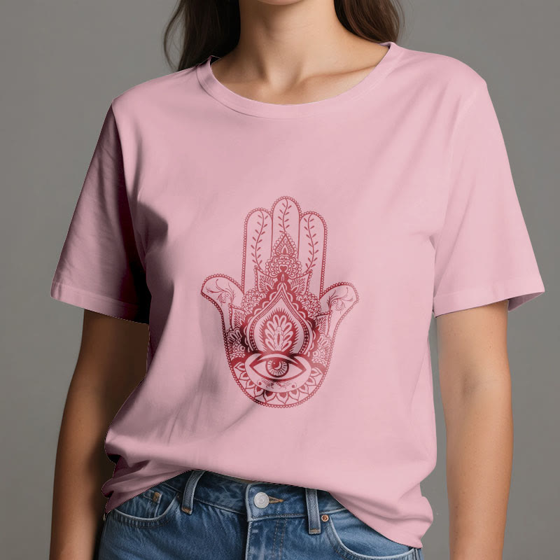T-shirt en coton doux Hamsa Olivenorma - image 13