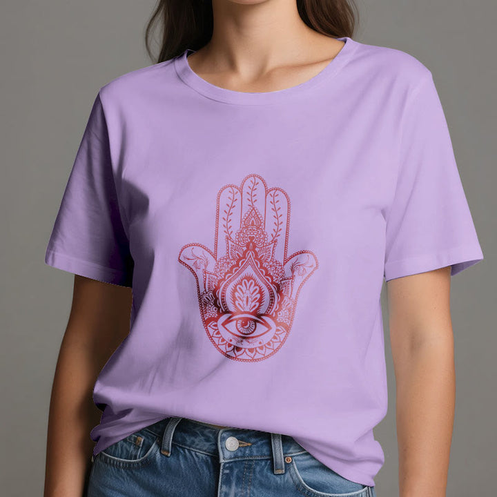 T-shirt en coton doux Hamsa Olivenorma