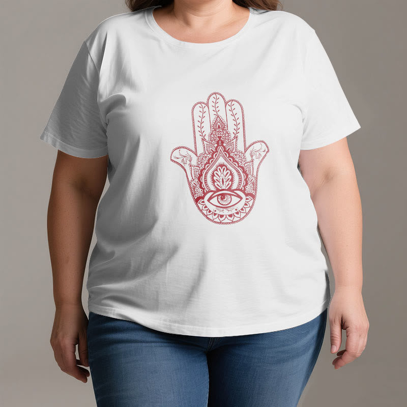 T-shirt en coton doux Hamsa Olivenorma - image 2