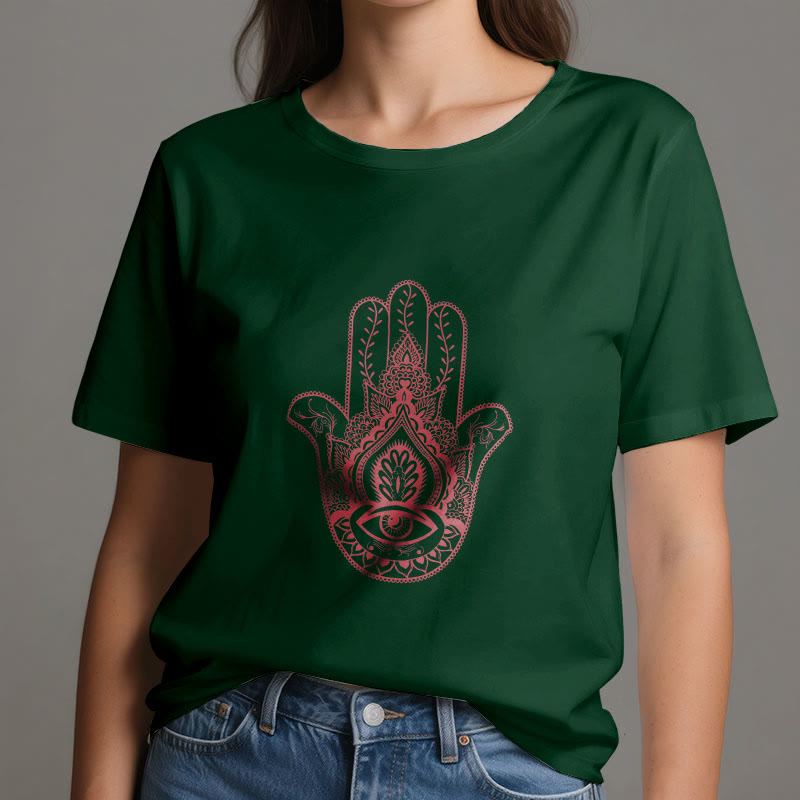 T-shirt en coton doux Hamsa Olivenorma - image 19