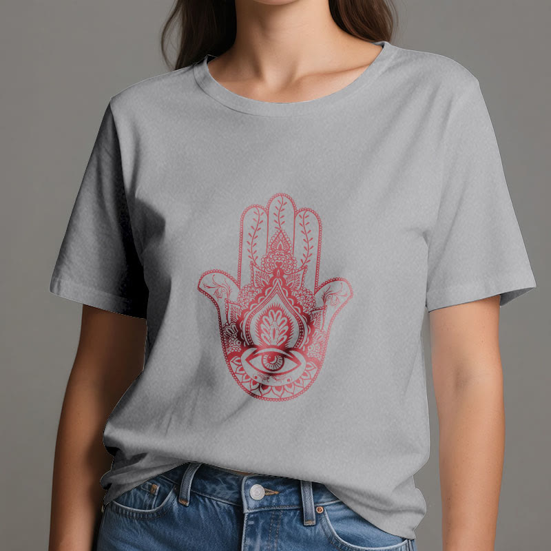 T-shirt en coton doux Hamsa Olivenorma