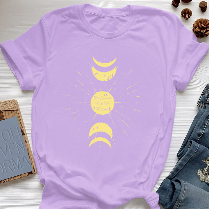 T-shirt de yoga en coton Olivenorma Moon Phases - Violet - 2XL - image 10