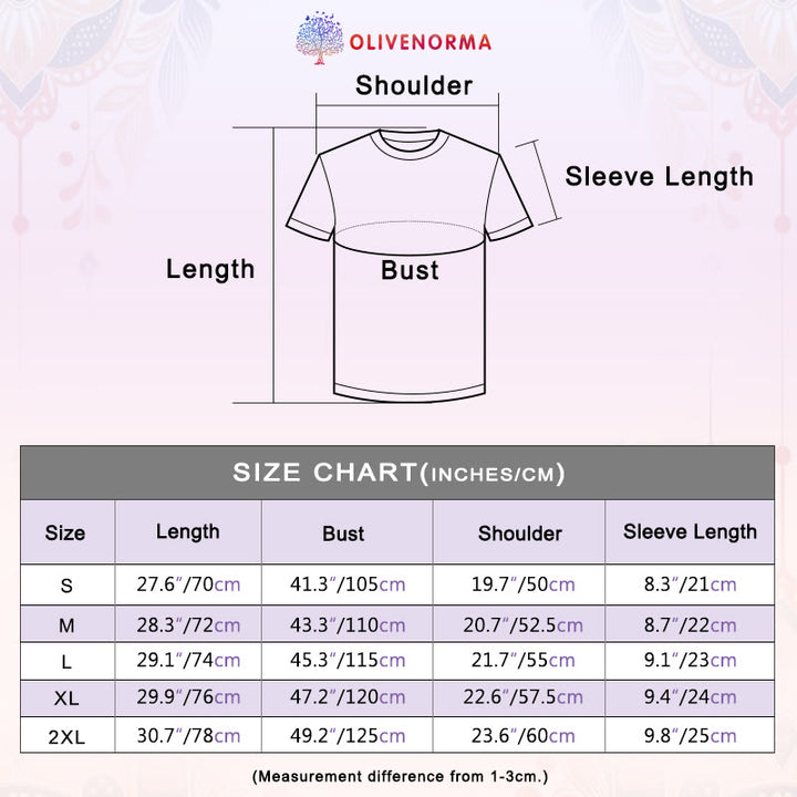 T-shirt Olivenorma Chakras Spiritual Lotus Yoga