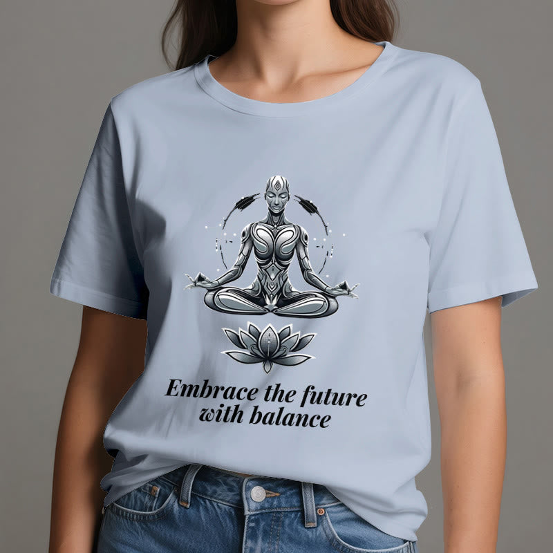 T-shirt Olivenorma « Acceptez l'avenir avec équilibre » Lotus Spiritual - image 12