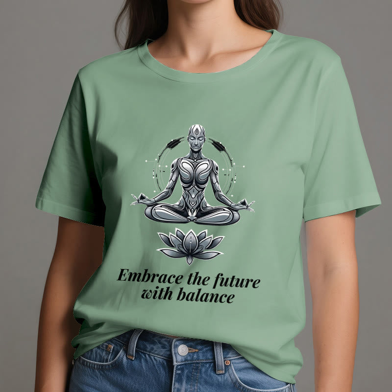 T-shirt Olivenorma « Acceptez l'avenir avec équilibre » Lotus Spiritual - image 18