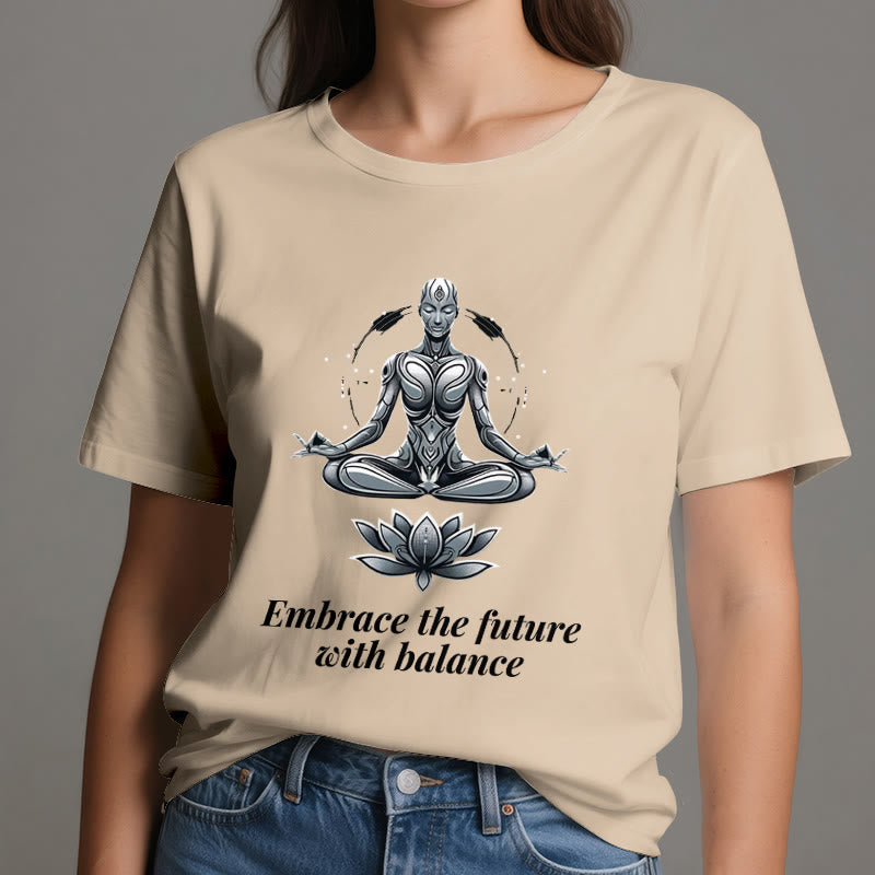 T-shirt Olivenorma « Acceptez l'avenir avec équilibre » Lotus Spiritual - image 10