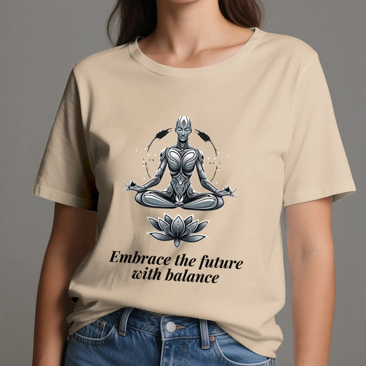 T-shirt Olivenorma « Acceptez l'avenir avec équilibre » Lotus Spiritual - image 10