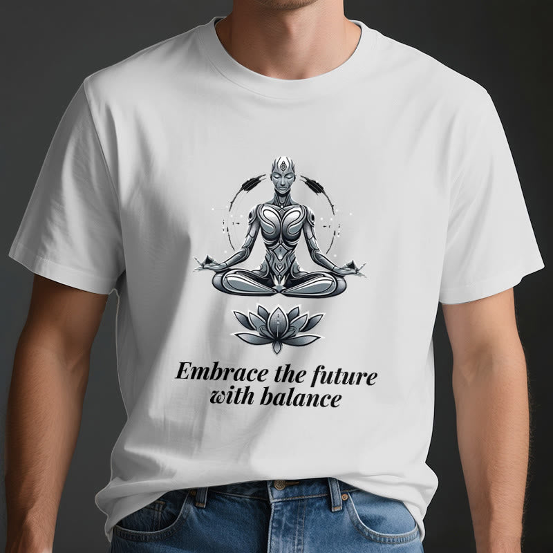 T-shirt Olivenorma « Acceptez l'avenir avec équilibre » Lotus Spiritual - image 4