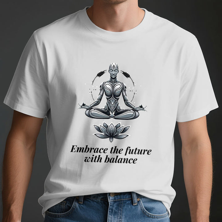 T-shirt Olivenorma « Acceptez l'avenir avec équilibre » Lotus Spiritual - image 4