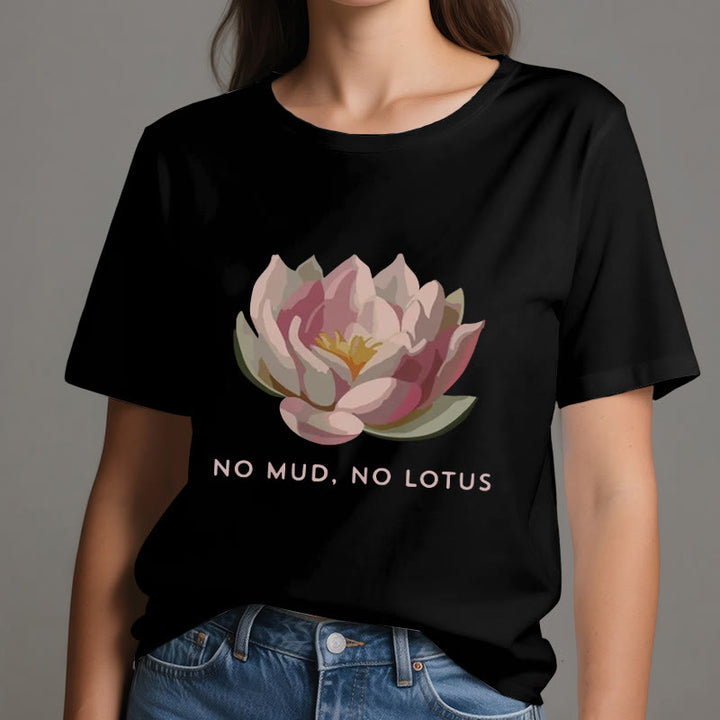 T-shirt de yoga en coton Olivenorma « Sans boue, sans lotus » - image 2