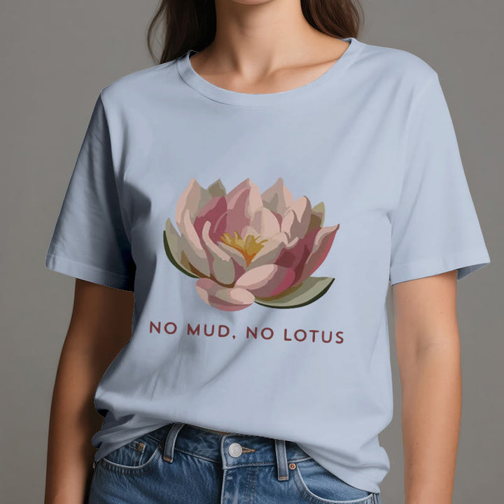 T-shirt de yoga en coton Olivenorma « Sans boue, sans lotus » - image 12