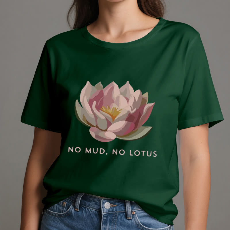 T-shirt de yoga en coton Olivenorma « Sans boue, sans lotus » - image 21