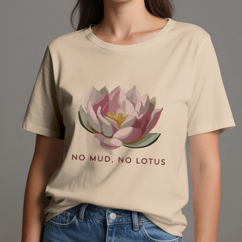 T-shirt de yoga en coton Olivenorma « Sans boue, sans lotus » - image 10
