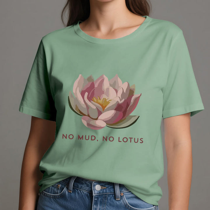 T-shirt de yoga en coton Olivenorma « Sans boue, sans lotus » - image 19