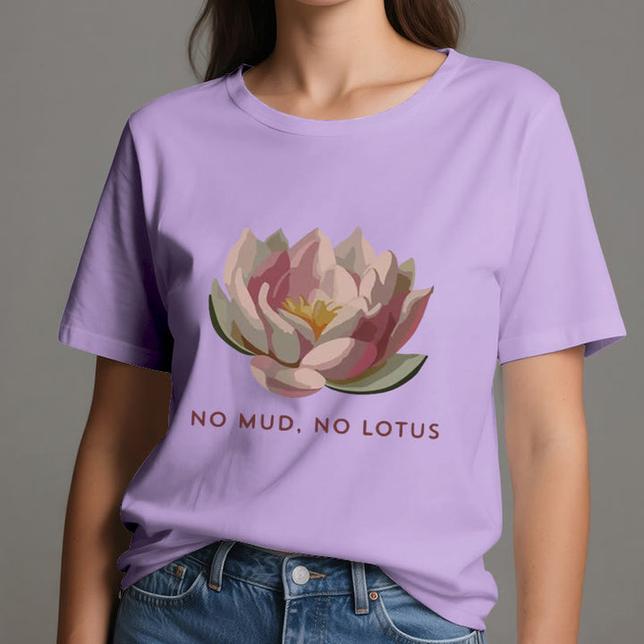 T-shirt de yoga en coton Olivenorma « Sans boue, sans lotus » - image 17