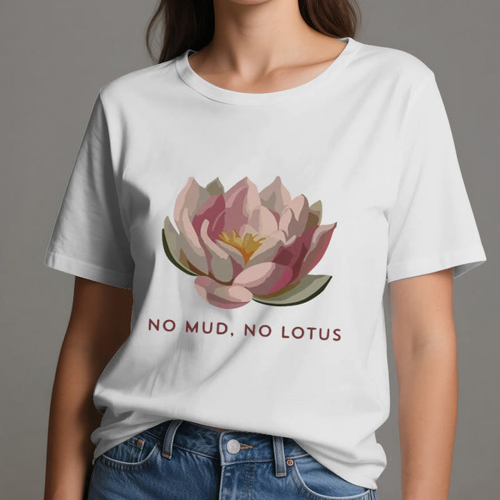 T-shirt de yoga en coton Olivenorma « Sans boue, sans lotus » - image 6