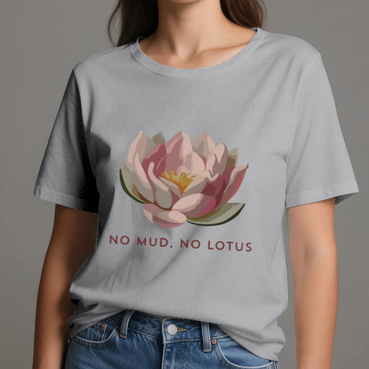T-shirt de yoga en coton Olivenorma « Sans boue, sans lotus » - image 9