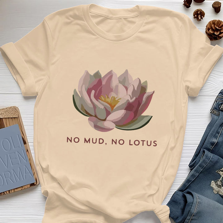 T-shirt de yoga en coton Olivenorma « Sans boue, sans lotus » - Jaune - 2XL - image 9