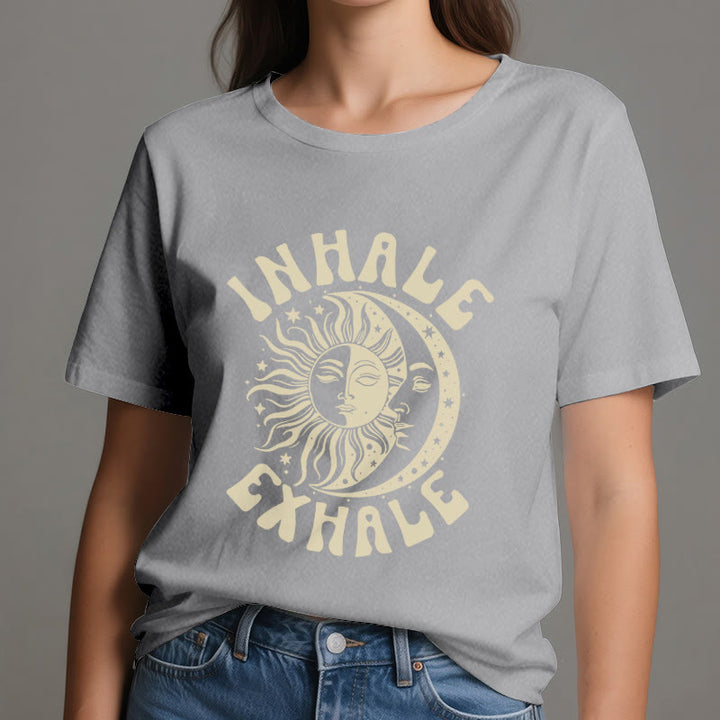 T-shirt Olivenorma « INHALE EXHALE » Soleil et Lune - image 1