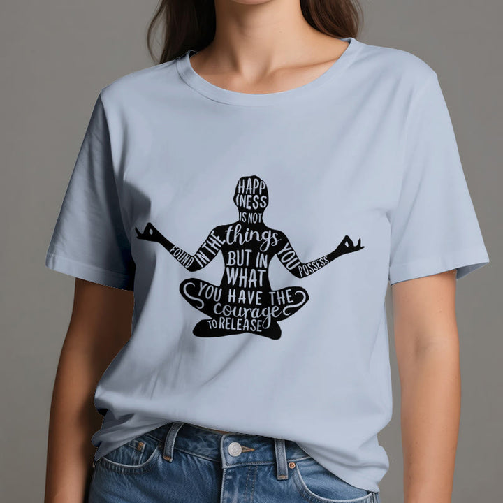 T-shirt de méditation Olivenorma en coton, t-shirt de yoga spirituel - image 1